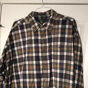 Cotton Plaid button up shirt men’s orvis xxl